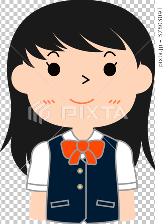 女子生徒　優等生　立つ 37803091