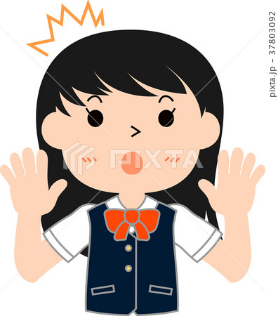 女子生徒 優等生 驚く 女子生徒 優等生 驚く 37803092