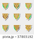 set of color tortilla or sandwich tacos stickers 37803192