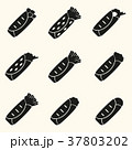 set of black tortilla food icons set eps10 37803202