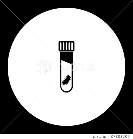 virus in glass tube simple black and green icon virus in glass tube simple black and green icon 37803209
