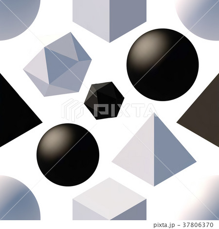 Pattern with 3d shapes. Pattern with 3d shapes. 37806370