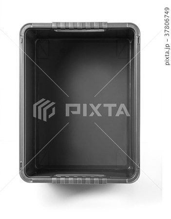 Empty black plastic crate Empty black plastic crate 37806749