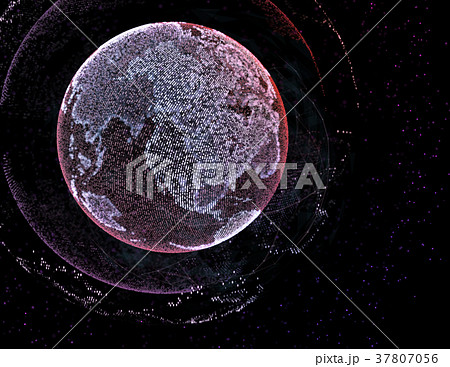 Earth, representing global network connection 37807056
