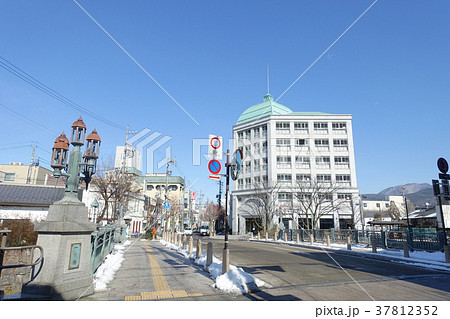 一ツ橋のガス灯と松本市役所旧趾【松本市】 一ツ橋のガス灯と松本市役所旧趾【松本市】 37812352