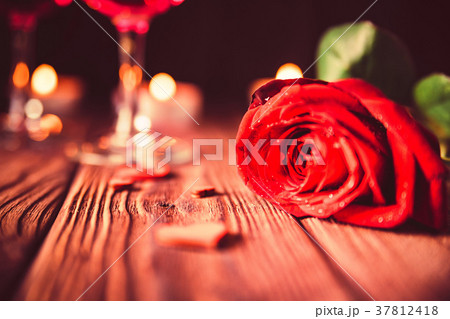 Valentine's day background with red rose Valentine's day background with red rose 37812418