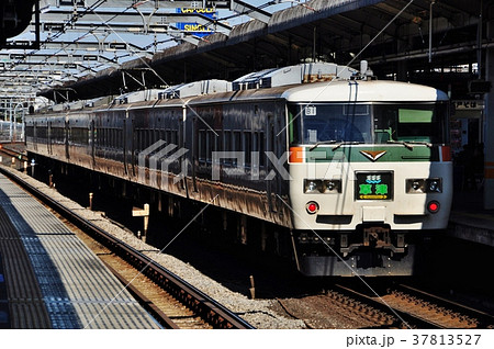 赤羽駅を発車する185系特急草津 37813527