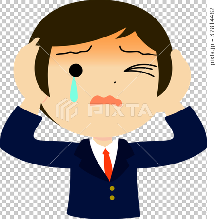 Uneasy boy student Uneasy boy student 37814482