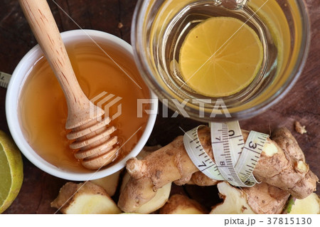 Ginger tea with honey lemon Ginger tea with honey lemon 37815130