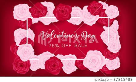 top view valentine's day invitation 37815488