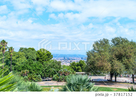 Views of Barcelona from Montjuic, Spain 37817152
