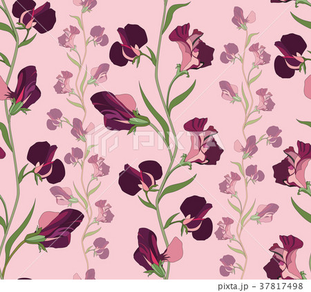 Floral seamless pattern. Flower garden background Floral seamless pattern. Flower garden background 37817498