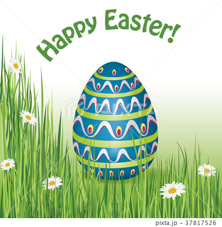 Easter Egg Sign. Spring Greeting card background. 37817526