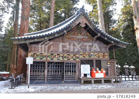 日光東照宮の神厩舎の写真素材