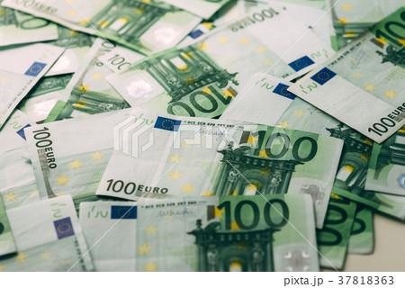 Euro cash stack closeup 37818363