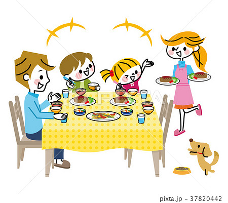 家族　食卓 37820442