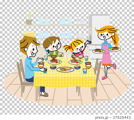 家族　食卓 37820443