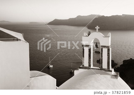 Santorini island bell tower 37821859