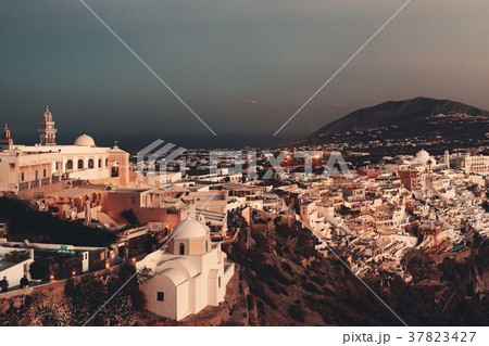 Santorini skyline night Santorini skyline night 37823427