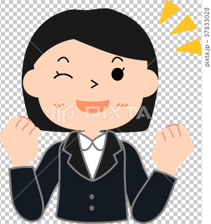 キリッとした就活女子学生 元気 キリッとした就活女子学生 元気 37833028