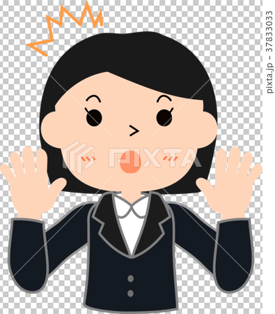 キリッとした就活女子学生 驚く キリッとした就活女子学生 驚く 37833033