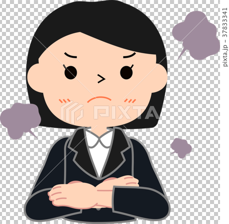 キリッとした就活女子学生　怒る 37833341