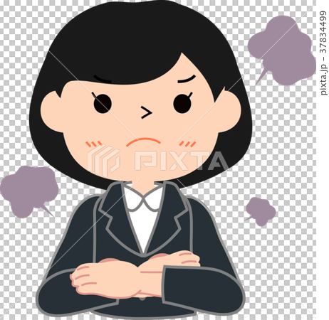 ゆるふわな就活女子学生 怒るのイラスト素材 ゆるふわな就活女子学生 怒るのイラスト素材