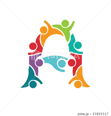 A Letter by Kids Figures. Vector Illustration 37835517