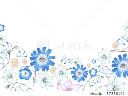 春 夏 花 背景 水彩 イラストのイラスト素材 37836101 Pixta