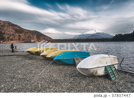 Shoji lake with mount Fuji view Japan 37837447