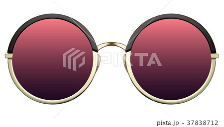Sunglasses with red lens and gold metalic frame Sunglasses with red lens and gold metalic frame 37838712