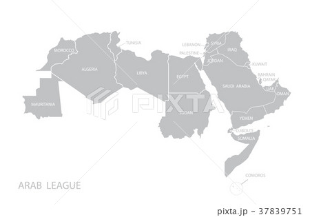 Map of Arab League. 37839751