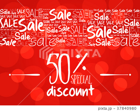 50% Special Discount sale words cloud 37840980