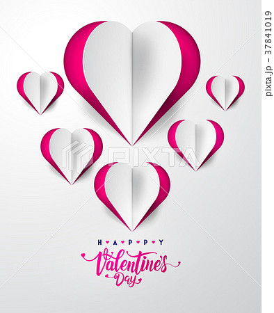 Invitation card Valentine's day with typography 37841019