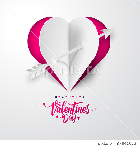 Invitation card Valentine's day with typography 37841023