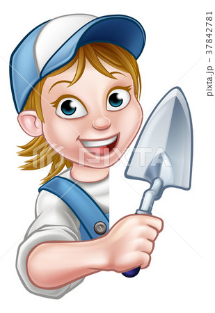 Construction Worker Builder Bricklayer Trowel Tool 37842781