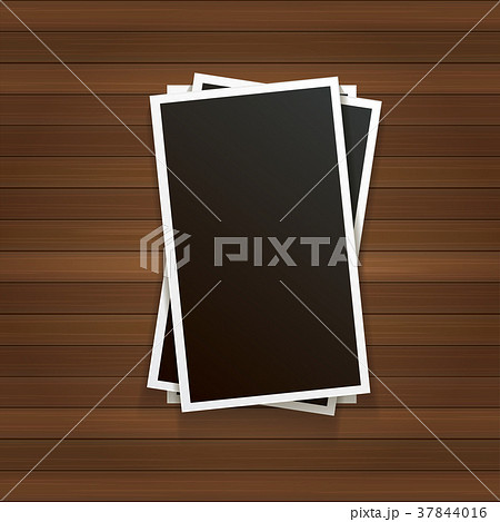 vintage photo frame with shadow isolated on wooden vintage photo frame with shadow isolated on wooden 37844016
