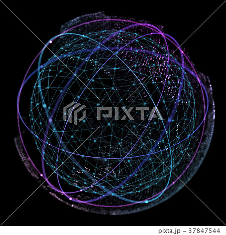 Point and curve constructed the sphere wireframe Point and curve constructed the sphere wireframe 37847544