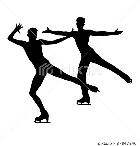 dancing pair skatingのイラスト素材 [37847846] - PIXTA