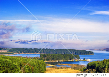 Autumn landscape with trees Autumn landscape with trees 37848743