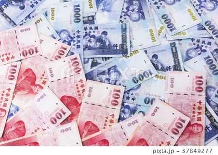 Closeup of Taiwanese currency Closeup of Taiwanese currency 37849277