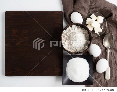 Homemade food. Ingredients for the dough Homemade food. Ingredients for the dough 37849666