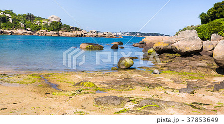 part of Saint-Guirec beach of Perros-Guirec 37853649