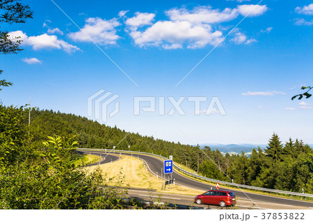 road to resting area on Autobahn A5 in Germany 37853822