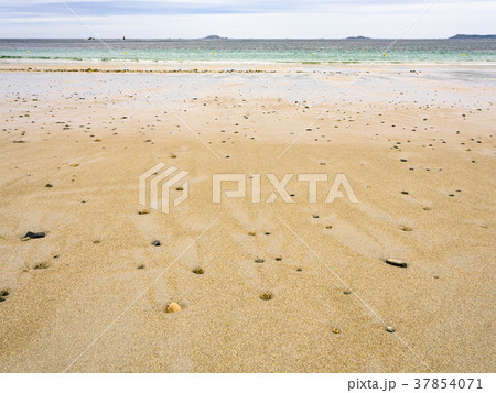 surface of sand beach in Perros-Guirec town 37854071