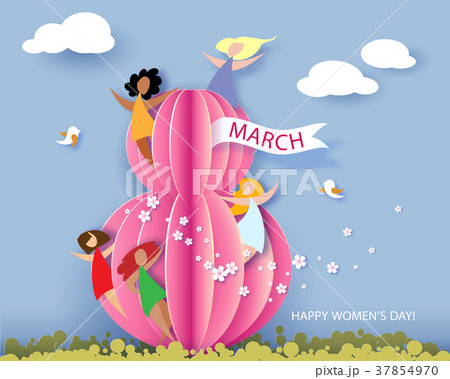 Card for 8 March womens day. Card for 8 March womens day. 37854970