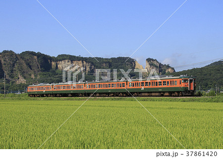 岩舟付近を行く両毛線115系 37861420