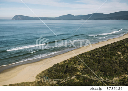 View of Bruny Island beach in the afternoon. 37861844