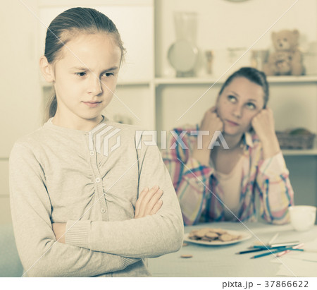 Mother quarreled with schoolgirl daughter Mother quarreled with schoolgirl daughter 37866622