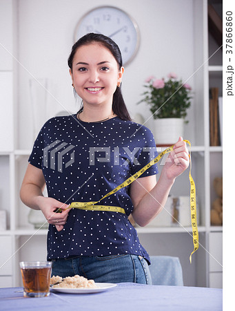 Woman happy to lose weight 37866860